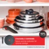 Tefal Ingenio Emotion 6 Piece Induction Non-stick Stainless Steel Cookware Set - Image 2